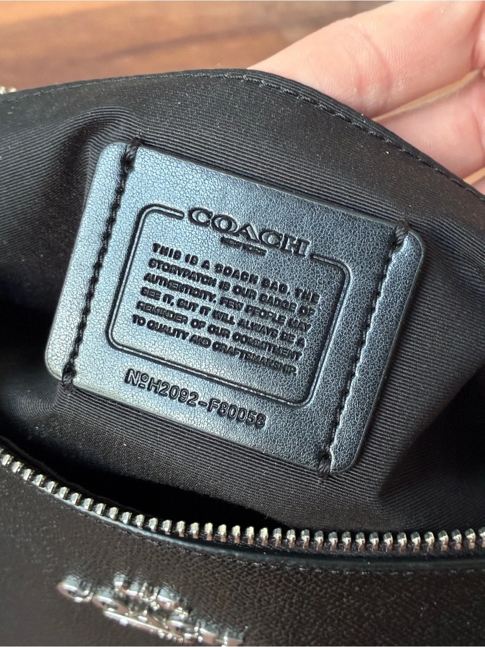 Coach Lewis Leather Crossbody Shoulder Bag, Black / Silver, 80058